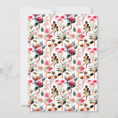 Elegant Waterverf Pink Floral Greenery Wedding Kaart (Achterkant)