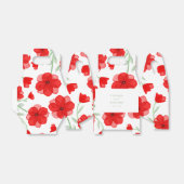 Elegant Waterverf Poppy Floral Pattern Wedding Bedankdoosjes (Uitgevouwen)
