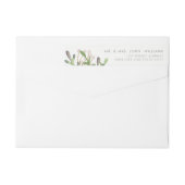 Elegant Waterverf Return Address Label (Achterkant)