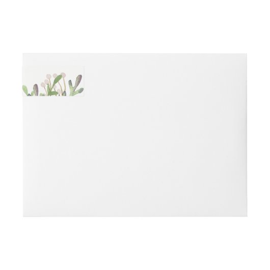 Elegant Waterverf Return Address Label (Voorkant)
