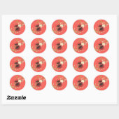 Elegant Waterverf Rose Bouquet Ronde Sticker (Vel)