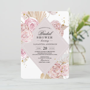 Elegant Waterverf Roze en Paars Lijst Kaart