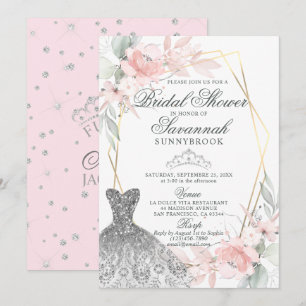 Elegant Waterverf Roze Roze Vrijgezellenfeest Invi Kaart