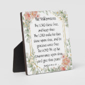 Elegant Waterverf Scripture Blessing Numbers 6 24 Fotoplaat (Voorkant)