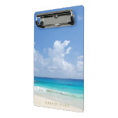 Elegant Waterverf Seaside Waves Trendy Sjabloon Mini Klembord (Angled2)