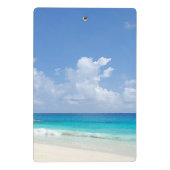 Elegant Waterverf Seaside Waves Trendy Sjabloon Mini Klembord (Achterkant)