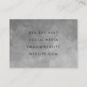 Elegant Waterverf Sepia Gray Visitekaartje (Achterkant)