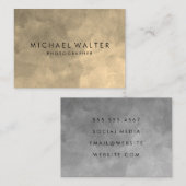 Elegant Waterverf Sepia Gray Visitekaartje (Voorkant / Achterkant)