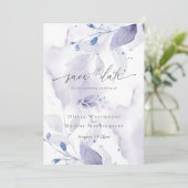 Elegant Waterverf Seringe Loof Save-the-Date Kaart (Staand voorkant)