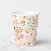 Elegant Waterverf Small Florals Papieren Bekers (Rechts)