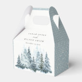 Elegant Waterverf sneeuwwinterpijn Bedankdoosjes (Achterkant)