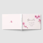 Elegant Waterverf Spring Cherry Blossom Wedding Gastenboek (Volledig)