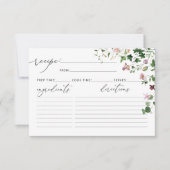 Elegant Waterverf Spring Floral Recipcard (Voorkant)