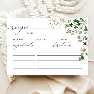 Elegant Waterverf Spring Floral Recipcard