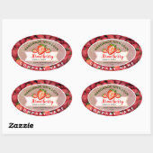Elegant Waterverf Strawberry Jam Square Sticker (Vel)