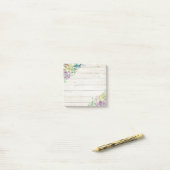 Elegant Waterverf Succulente Planten Rustisch hout Post-it® Notes (Op bureau)