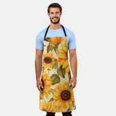 Elegant Waterverf Sunflower Schort (Gedragen)