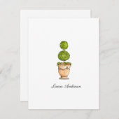 Elegant waterverf-topion voor platte briefkaart (Voorkant / Achterkant)