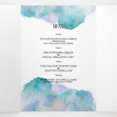 Elegant waterverf trouwuitnodiging/menu/rsvp. drieluik uitnodiging (Binnenkant midden)