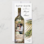 Elegant Waterverf Vineyard Wedding Save The Date (Voorkant)