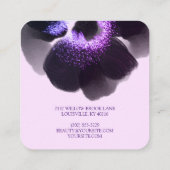 Elegant Waterverf Violet en roze Floral Vierkante Visitekaartje (Achterkant)
