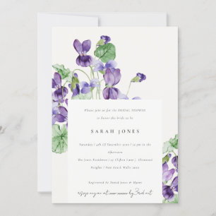 Elegant Waterverf Violet Floral Vrijgezellenfeest Kaart