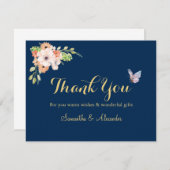 Elegant Waterverf Vloervlinder Hartelijk dank (Voorkant / Achterkant)