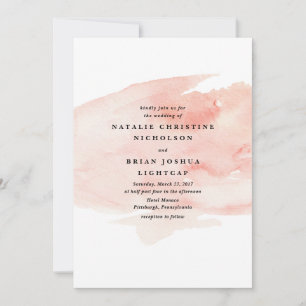 Elegant Waterverf Wedding Invitation Kaart