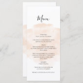 Elegant Waterverf Wedding Menu (Voorkant / Achterkant)