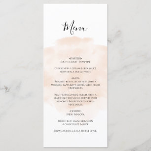 Elegant Waterverf Wedding Menu