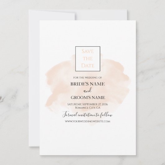 Elegant Waterverf Wedding Save The Date (Voorkant)
