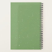 Elegant Waterverf White en Green Floral Planner (Achterkant)