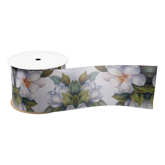 Elegant Waterverf White Magnolia Flower Wrapping Lint (Spoel)