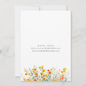 Elegant Waterverf Wild Flowers Vrijgezellenfeest Kaart (Achterkant)