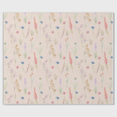 Elegant Waterverf Wildbloem Tuin Cadeaupapier (Vlak)