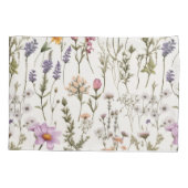 Elegant Waterverf Wildflower Pattern Kussensloop (Achterkant)