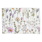 Elegant Waterverf Wildflower Pattern Kussensloop (Voorkant)
