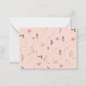 Elegant Waterverf Wildflower Spring Boho Rustic Notitiekaartje (Achterkant)