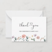 Elegant Waterverf Wildflower Spring Boho Rustic Notitiekaartje (Voorkant)