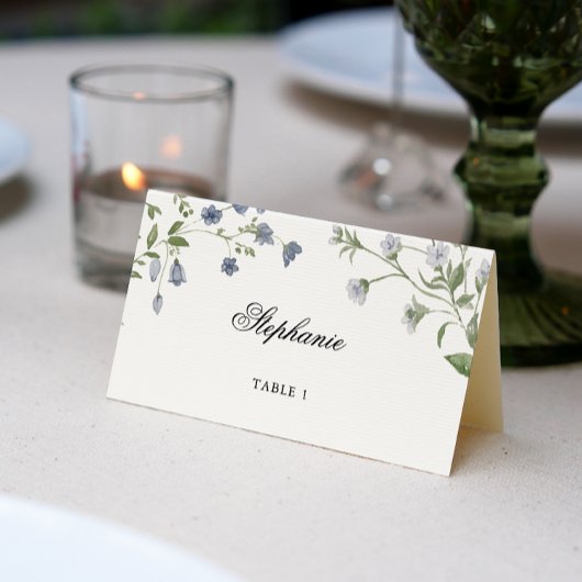 Elegant Waterverf Wildflower Wedding Place Card