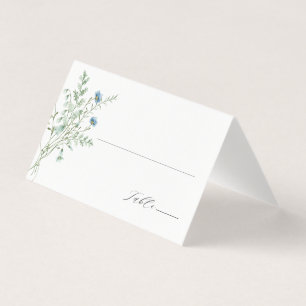 Elegant Waterverf Wildflower Wedding Place Card Kaart