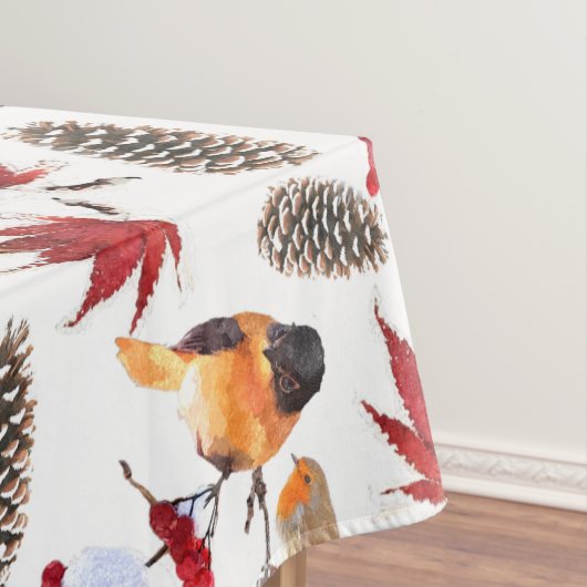 Elegant Waterverf Winter Pattern Tafelkleed (Voorbeeld)