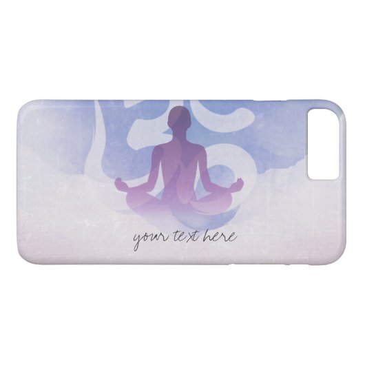 Elegant Waterverf Yoga Meditation Pose om Symbol Case-Mate iPhone Case (Achterkant (Horizontaal))
