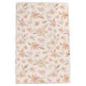 Elegant Waterverf Zachte Floral Medium Cadeauzakje (Voorkant)