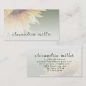 Elegant Waterverf Zonnebloem Visitekaartje (Voorkant / Achterkant)