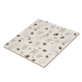 Elegant Watervorstijl Bos Winterbes Patroon Tegeltje (Zijkant)