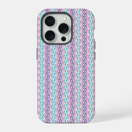 Elegant Wavy Abstract Pattern iPhone Case (Verso)