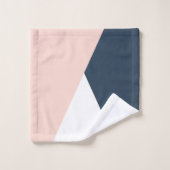 Elegant wazige roze en marinesblauwe geometrische  bad handdoek (Wasdoekje)