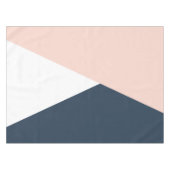 Elegant wazige roze en marinesblauwe geometrische  tafelkleed (Voorkant (Horizontaal))