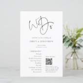Elegant We delen foto's QR Code Trouwprogramma (Staand voorkant)